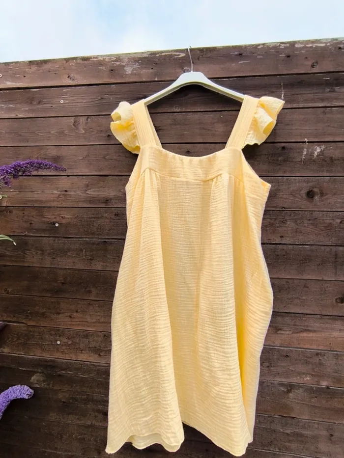 Robe courte jaune gaz de coton TU 36 à 42 - photo numéro 6