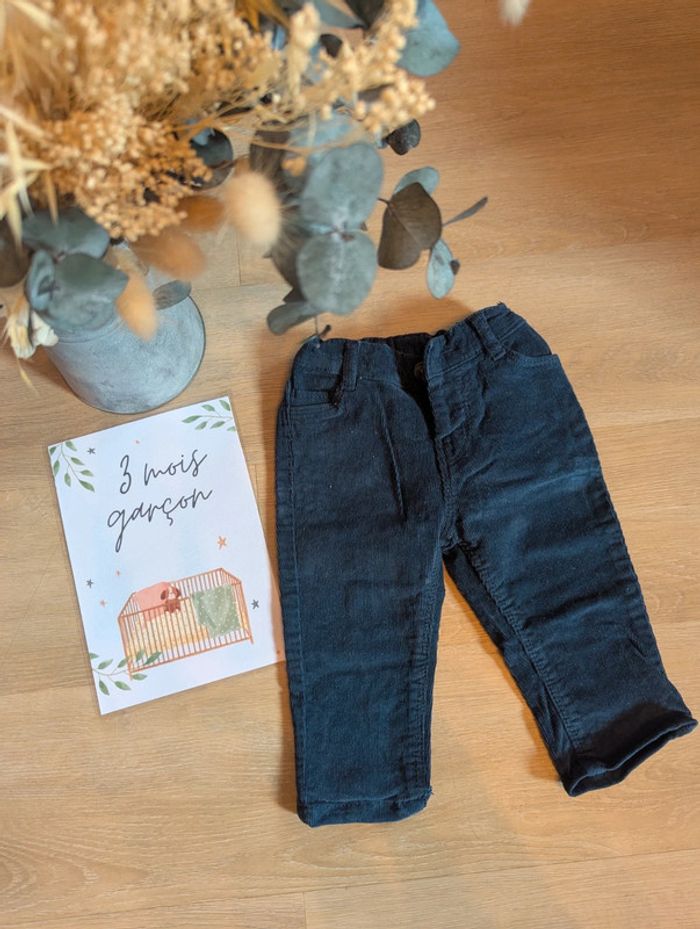 Pantalon en velours côtelé 3 mois Tex