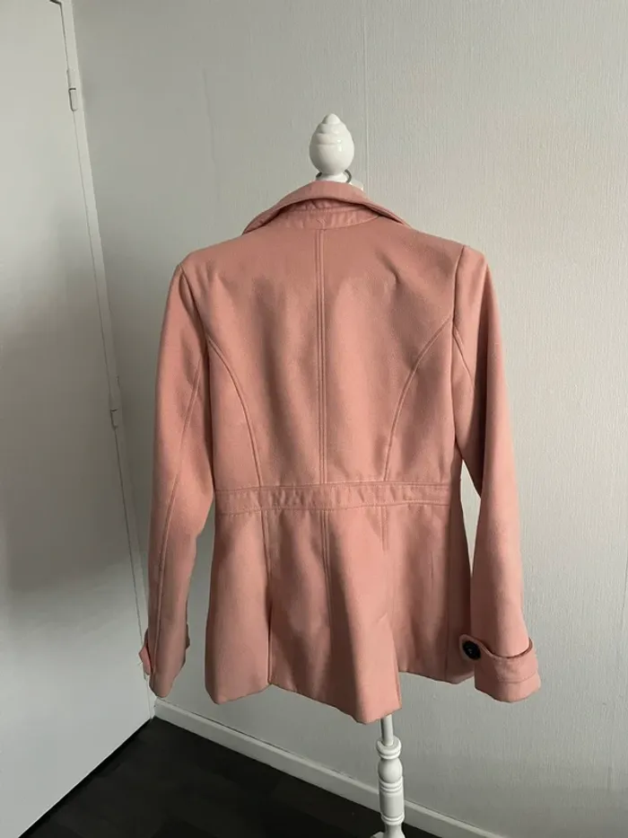 Veste chaude manteau caban rose 38 - photo numéro 2