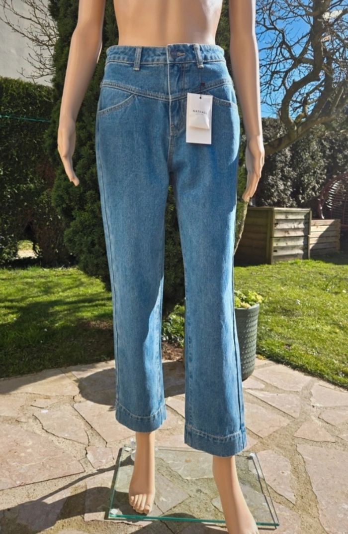 Jean taille haute coton taille L