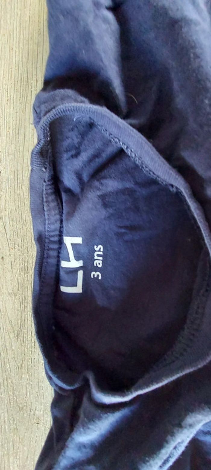 T shirt bleu marine, manches courtes, 3 ans La Halle - photo numéro 3