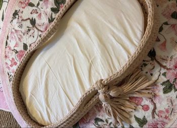 Panier à langer + organiseur – Rose poudré/nude – Parfait état