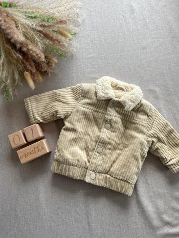 Veste chaude côtelé 1 mois - Garçon