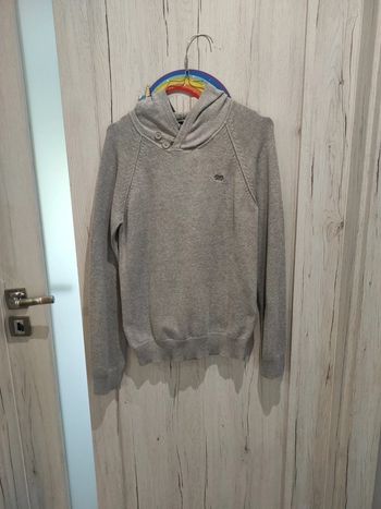 Pull gris à capuche homme S