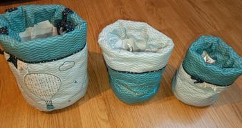 3 paniers tissus sauthon 