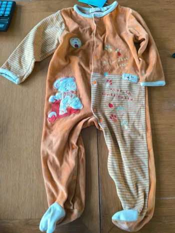 308600 pyjama orange garçon 24 mois paracas bébé