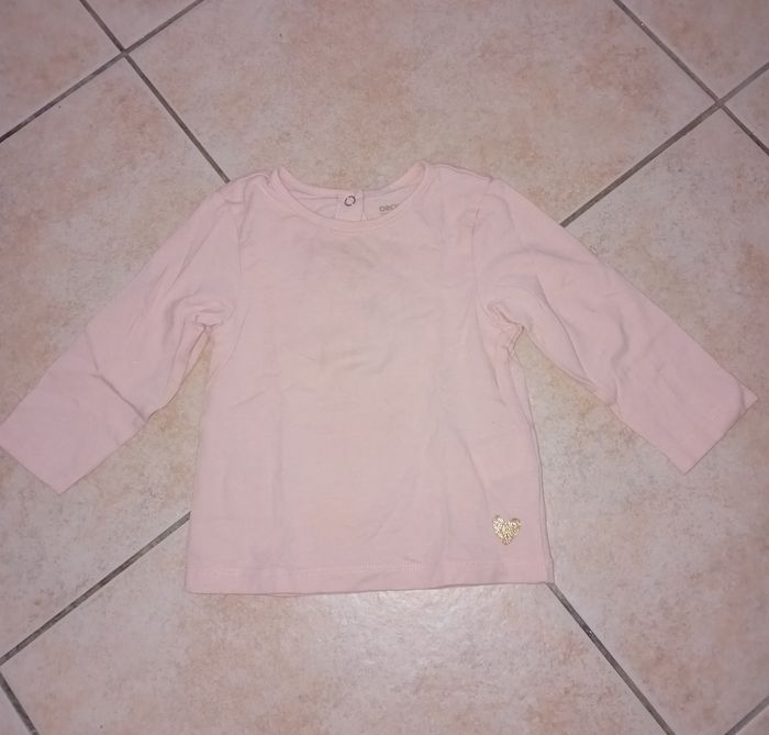 Manche longue 12 mois rose