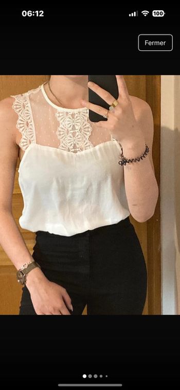 Top blanc avec dentelle