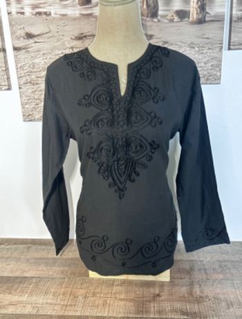Tunique blouse noire orientale taille unique