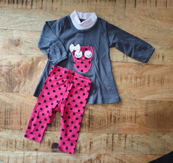 Très joli ensemble tunique+legging thème hibou 3 mois