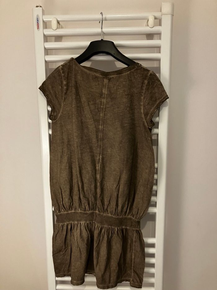 Robe en coton kaki - photo numéro 2