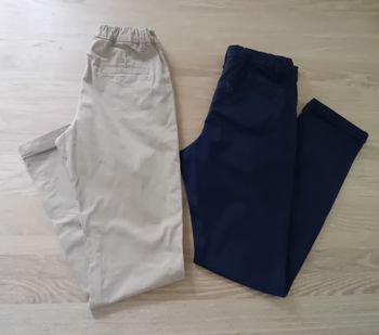 Lot 2 pantalons printemps / été Gémo garçon 14 ans - Excellent état