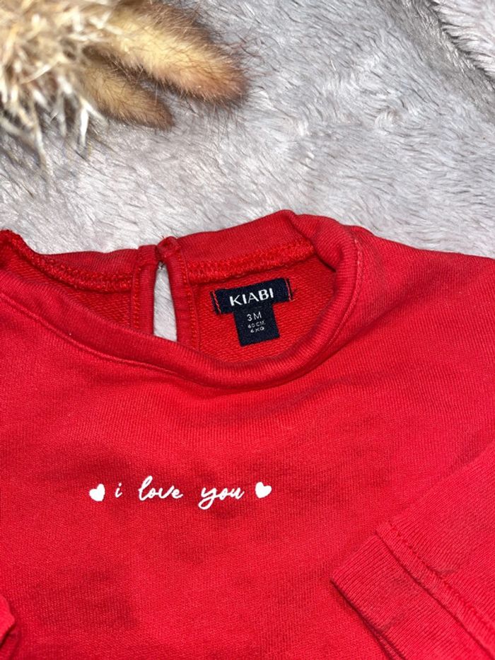 Pull rouge Kiabi 3 mois - photo numéro 4