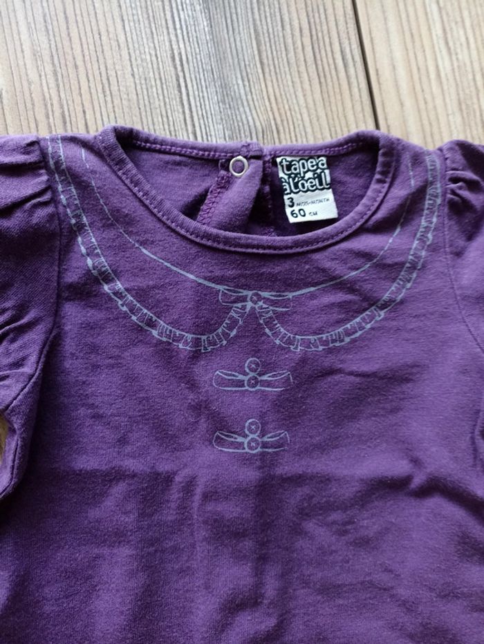 T-shirt manches longues fille 3 mois - photo numéro 2