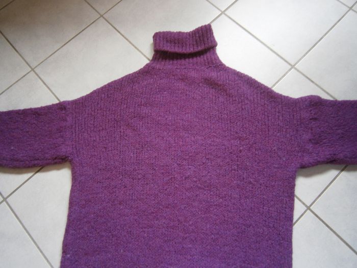 Pull long à col roulé violet Taille 44 - photo numéro 7