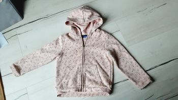 Vêtement fille gilet rose à fleurs Okaïdi 5 ans