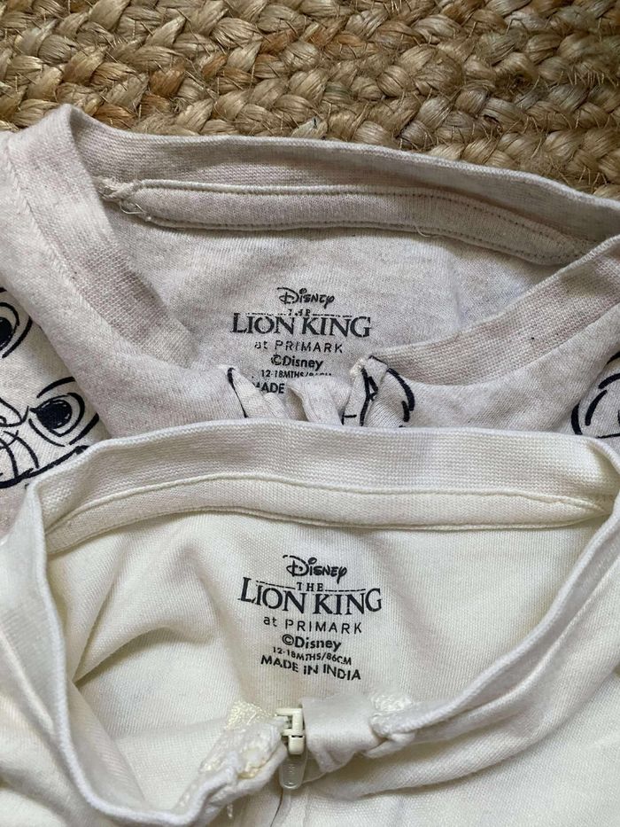 Lot 2 pyjamas fin roi lion 12/18 mois disney - photo numéro 3