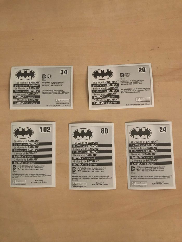 Lots de 5 autocollants Batman - photo numéro 2