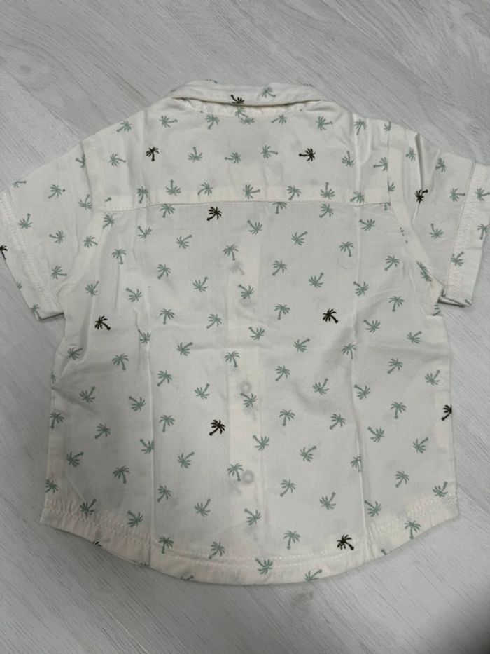 Chemise manche courte palmiers kiabi 6 mois - photo numéro 3