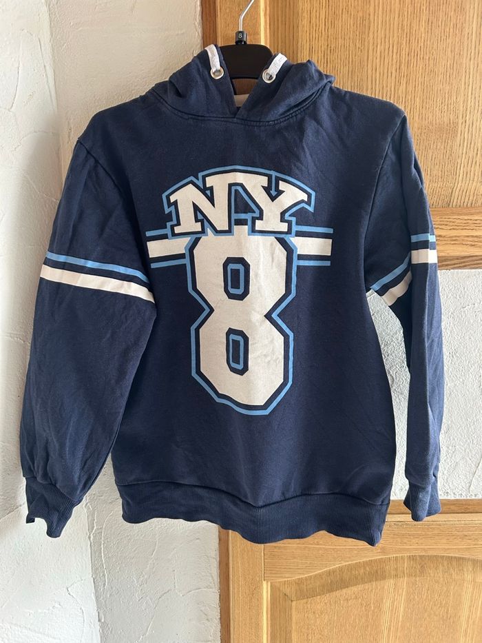 Sweat à capuche bleu marine 10/11 ans