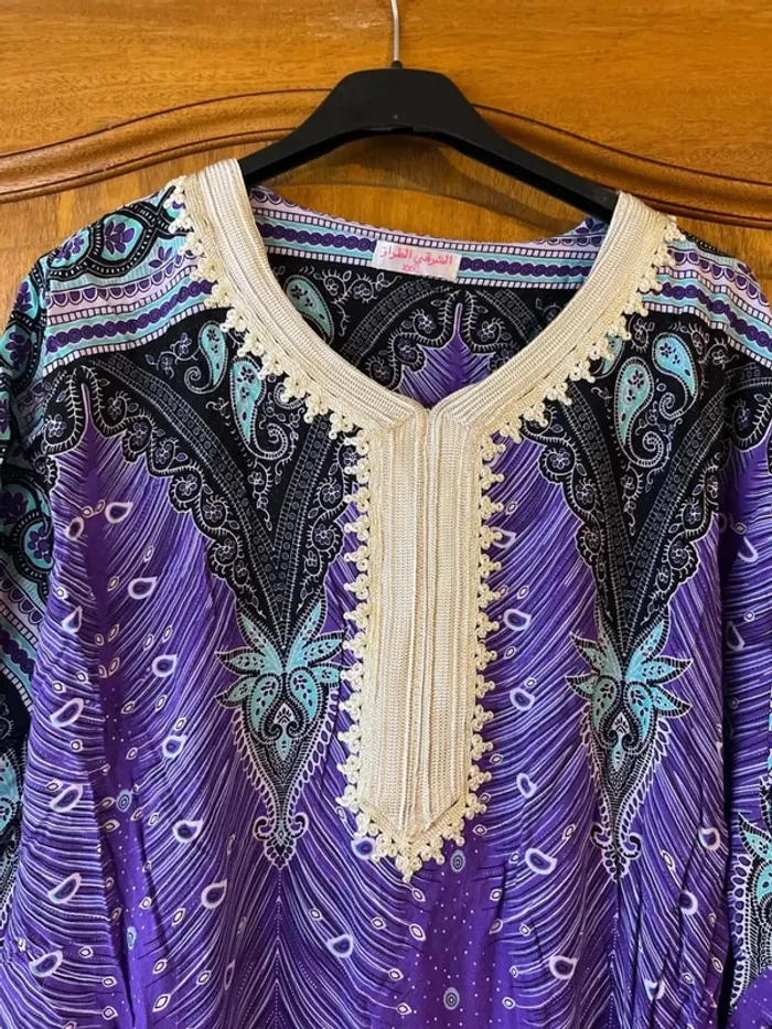 Robe/djellaba violet XXXl - photo numéro 2