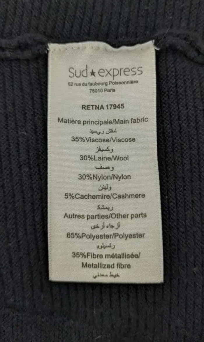 Robe pull en viscose laine cachemire - Sud Express - taille M - photo numéro 5