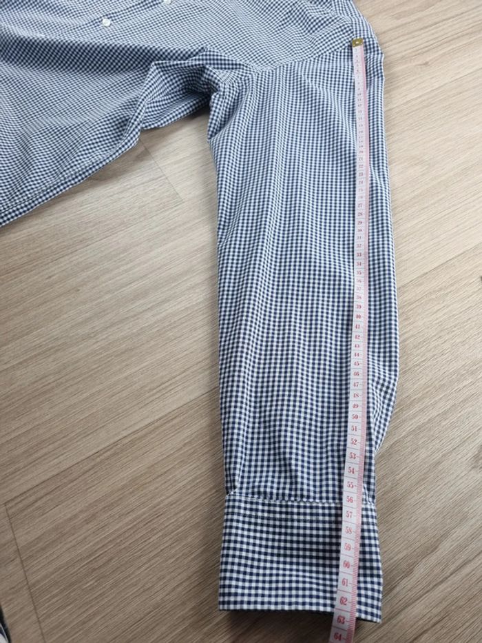 Chemise a carreaux Homme noir & blanc Hugo Boss Taille L - photo numéro 8