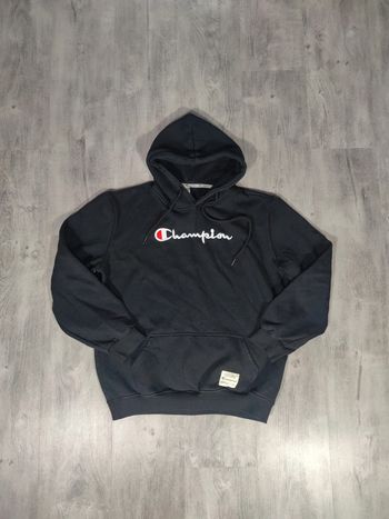 Sweat à Capuche Champion U.S.A 🇺🇲 Noir Logo Brodé Taille S Homme