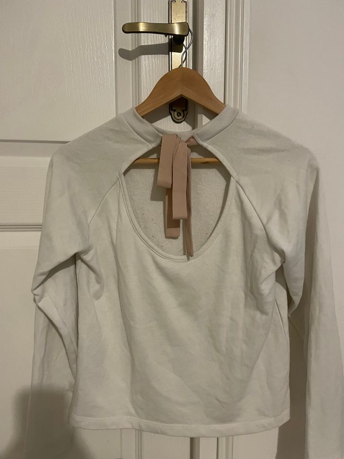 T-shirt à manche longue avec détail noeud dans le dos - photo numéro 2