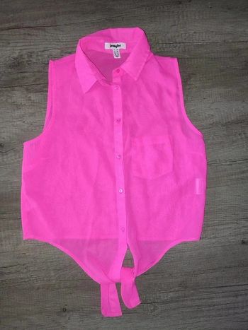 Chemisier rose fluo Taille XS Jennyfer