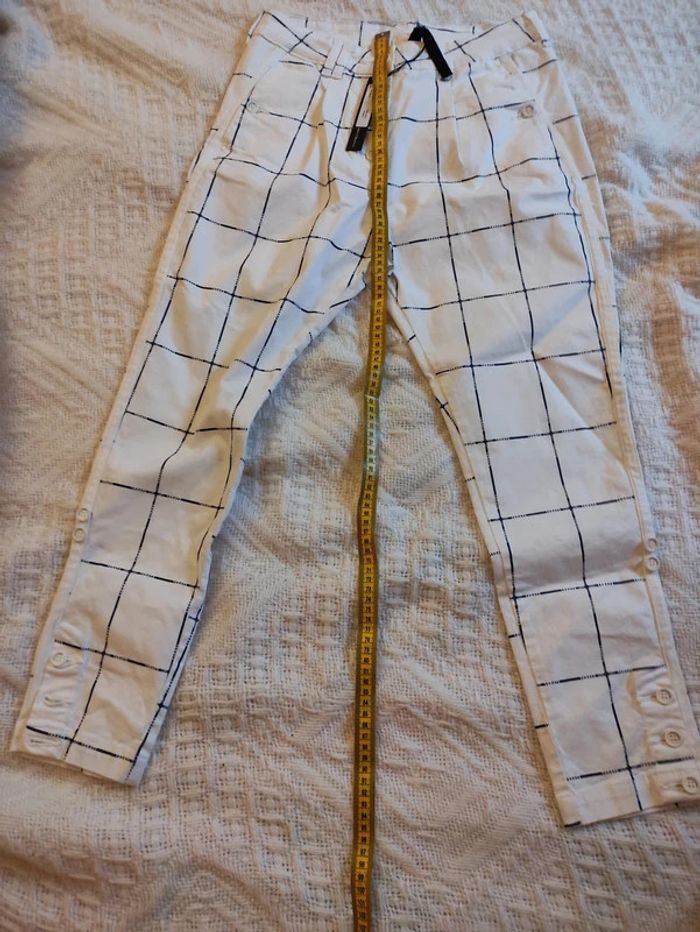 Pantalon 10 Days blanc marine Taille 38/40 - photo numéro 12