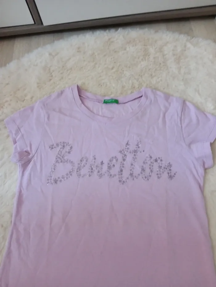 tee-shirt 10 ans fille Benetton - photo numéro 2