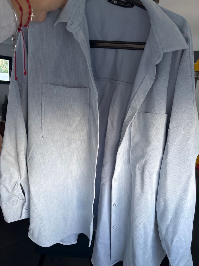Chemise veste en velours Zara - photo numéro 4