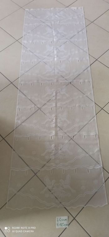 Rideau oiseau coeurs