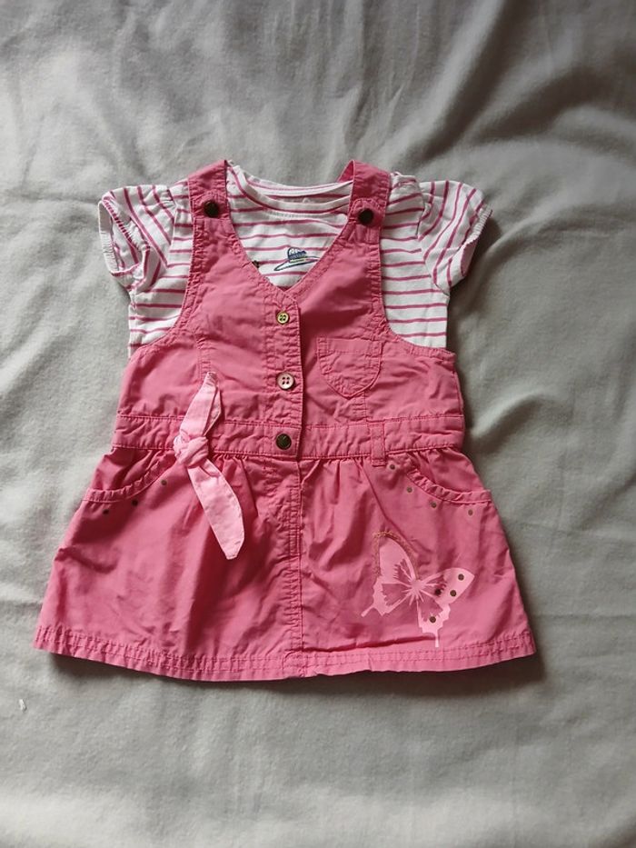 Ensemble robe été/haut manches courtes 12 mois