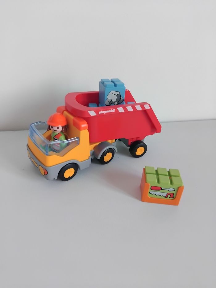 PLAYMOBIL 123 Camion Benne de Chantier 70126 Junior Complet 🚚 - photo numéro 2