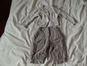 Ensemble hiver fille Vertbaudet, taille 9 mois