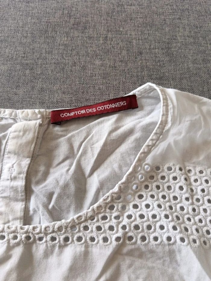 C59 blouse blanche Comptoir des cotonniers 36 - photo numéro 3