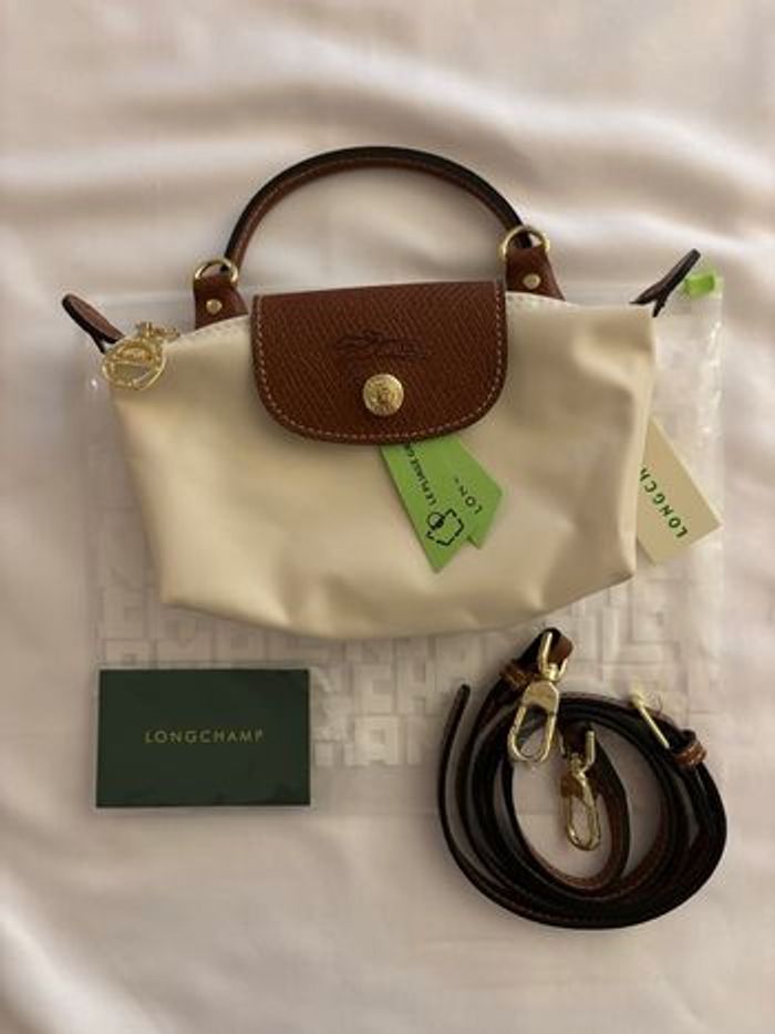 Mini Sac Longchamp couleur crème - photo numéro 4