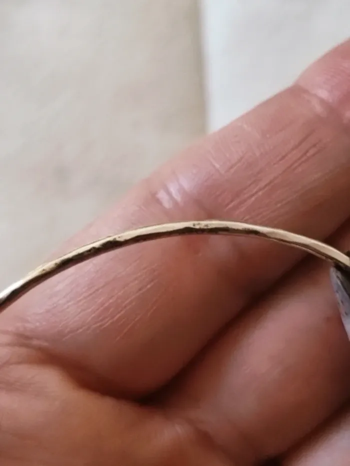 🐚 bracelet jonc argent et coquillage pièce unique 🌺Hawaï 👄 - photo numéro 4