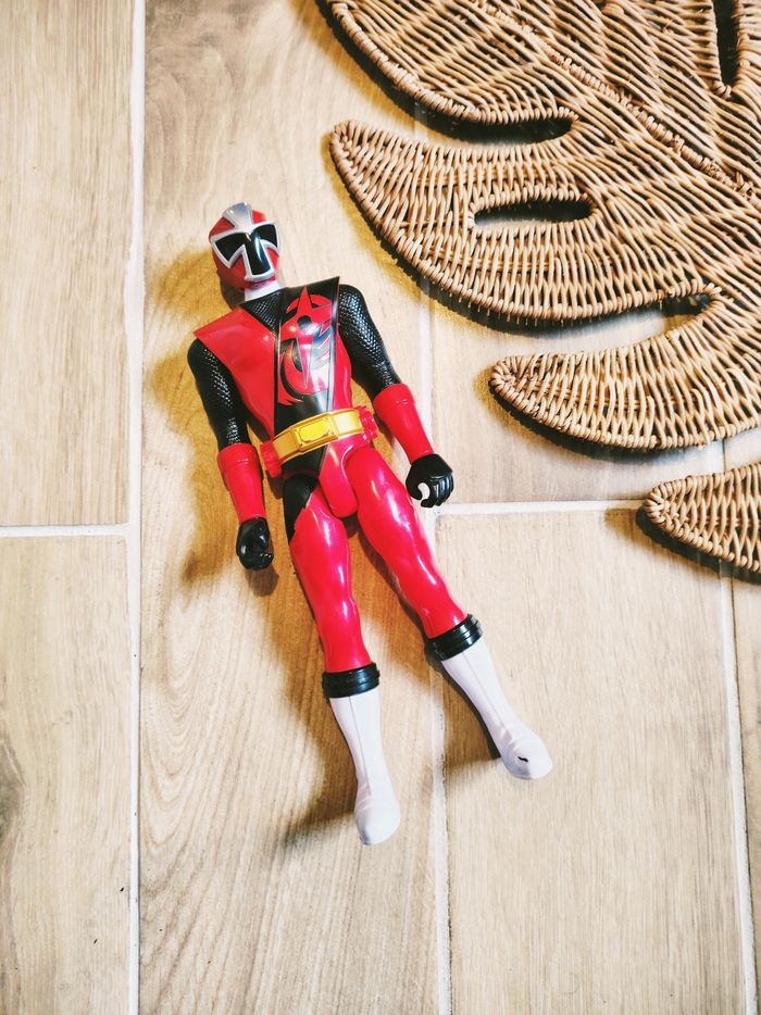 🙅 Power rangers ninja steel grande figurine du ranger rouge marque Bandai