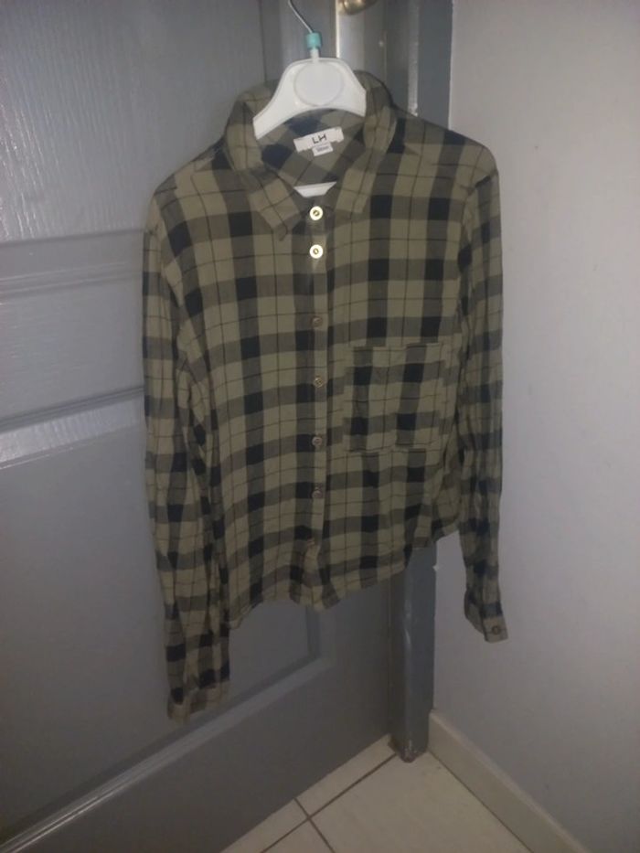 Chemise à carreaux fille