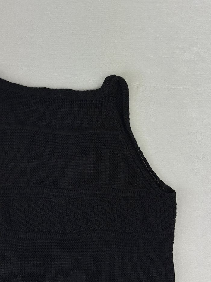 Débardeur maille Lauren Ralph Lauren noir col V vintage taille S femme #02625 - photo numéro 6