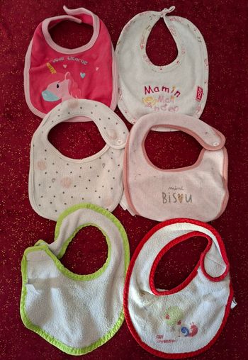 Lot de 6 bavoirs