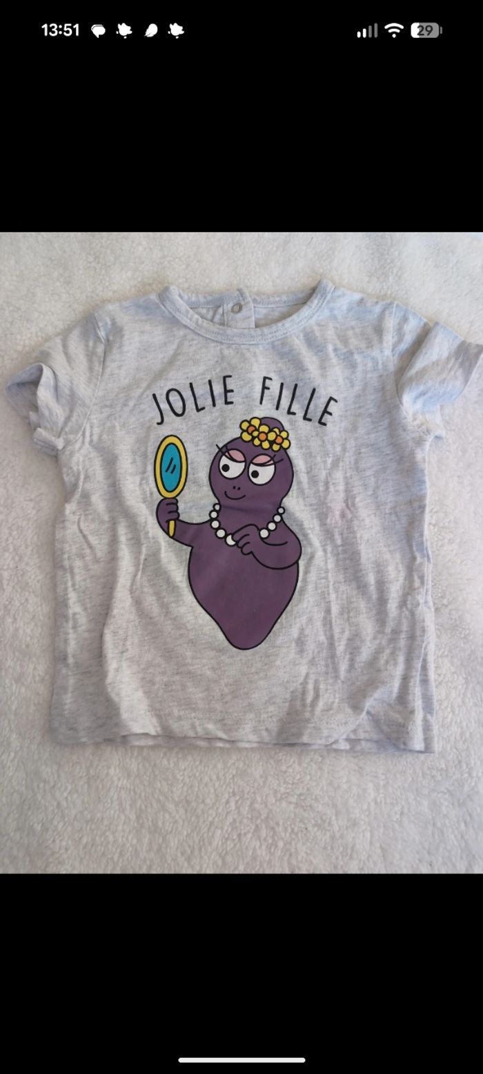 T shirt jolie fille Barbapapa 18 M