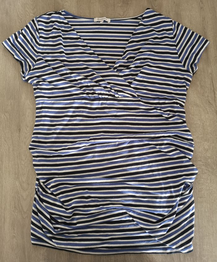 Tee shirt cache cœur grossesse allaitement