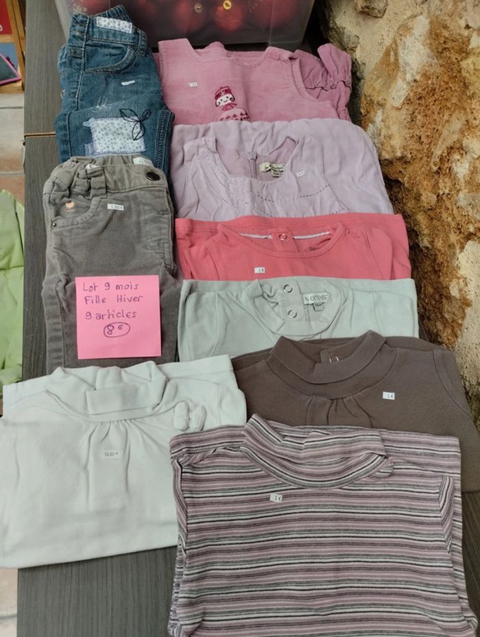Lot 9 mois fille hiver