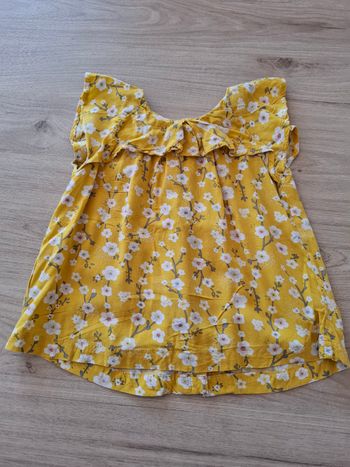 Blouse jaune fleurie kiabi 3 ans