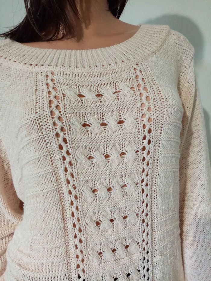 Superbe pull loose en maille 38 (taille 6 américaine) - photo numéro 2
