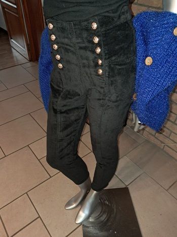 Pantalon noir en velours taille 38